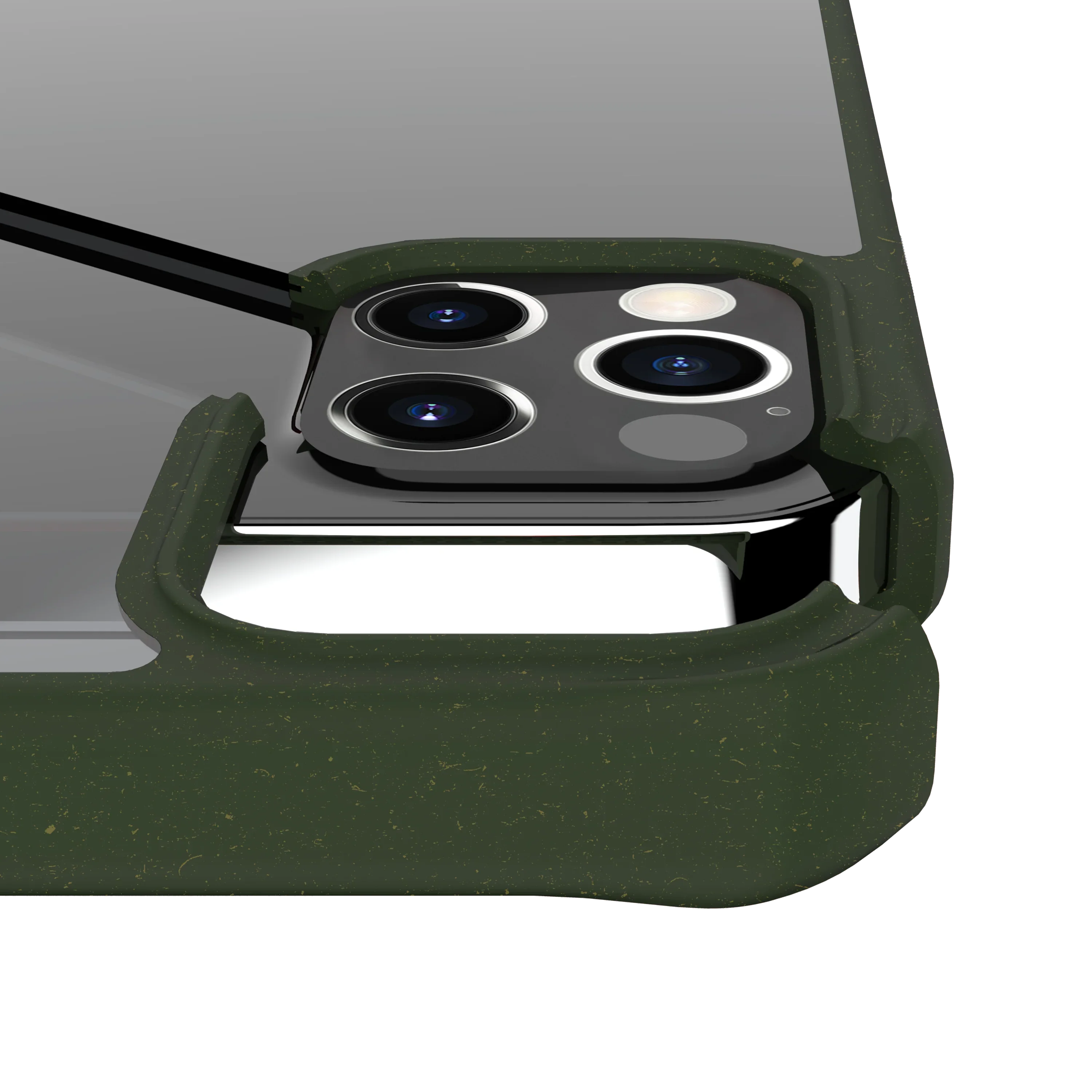 Itskins Feroniabio Pure iPhone 12 Pro Max Case - Kaki And Transparent - Tashqila Itskins Feroniabio Pure iPhone 12 Pro Max Case - Kaki And Transparent - Tashqila